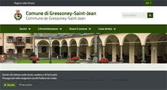 Desktop Screenshot of comune.gressoneystjean.ao.it