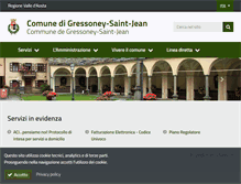 Tablet Screenshot of comune.gressoneystjean.ao.it